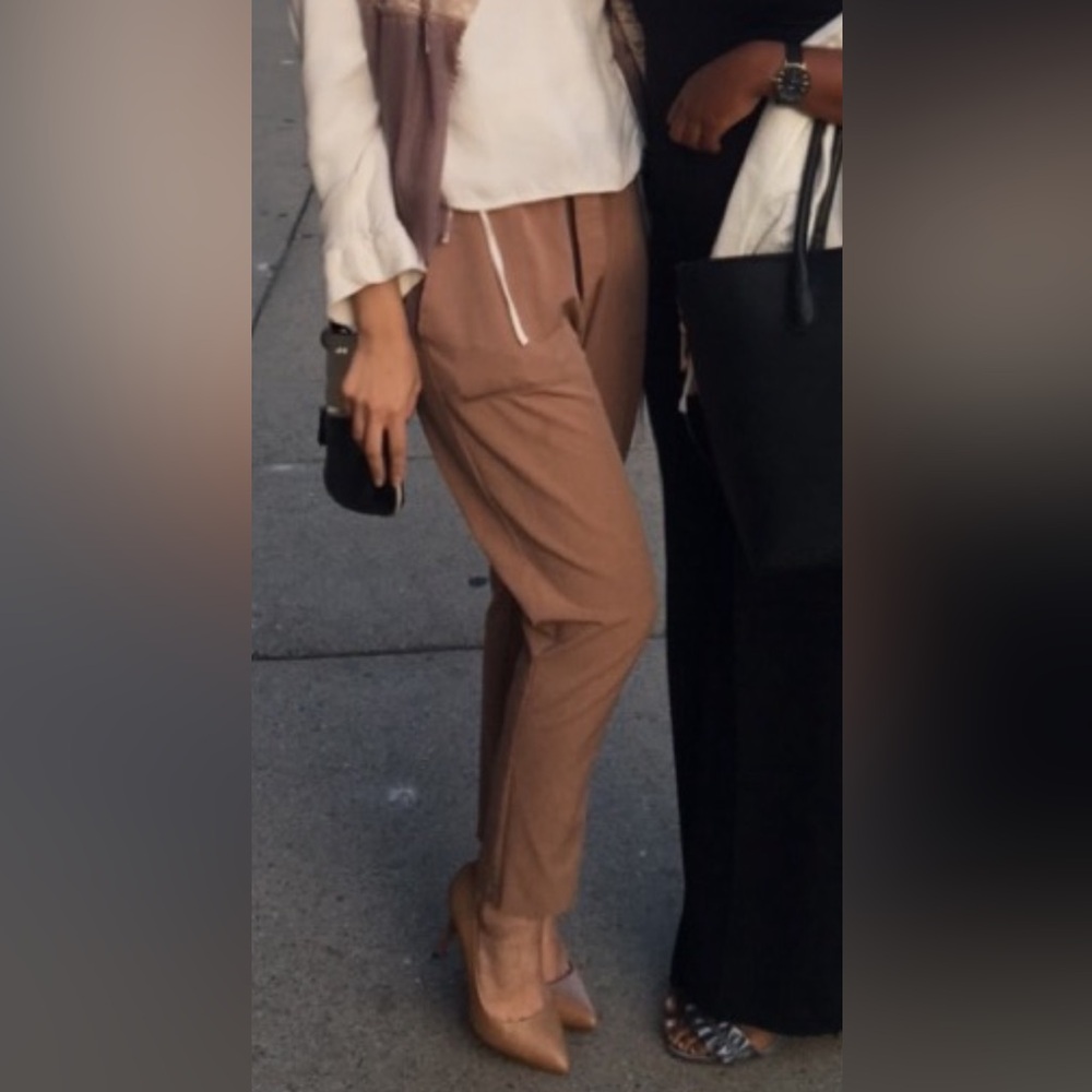 Woman’s tan pants